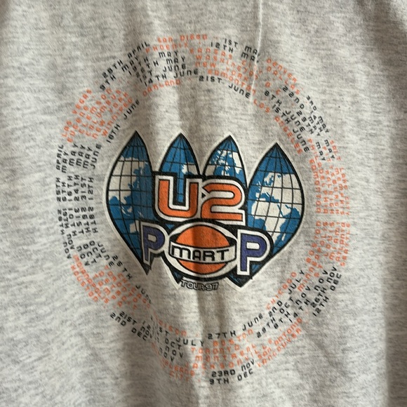 Vintage 1997 XL U2 PopMart Tour Concert T-Shirt PolyGram - Picture 4 of 5